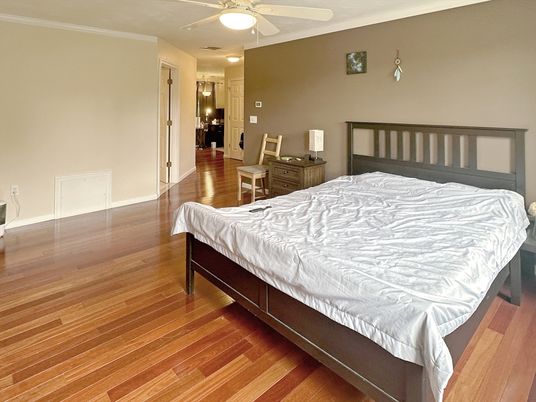 Bedroom, Interior, Wood Texture Flooring