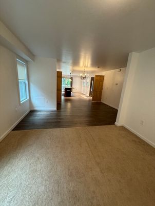 Chandelier, Empty room, Interior, Wood Texture Flooring