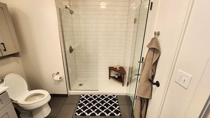 Bathroom, Glass Shower, Interior