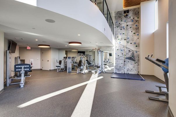 Fitness Equipment, Gym, Interior, Recessed Lighting
