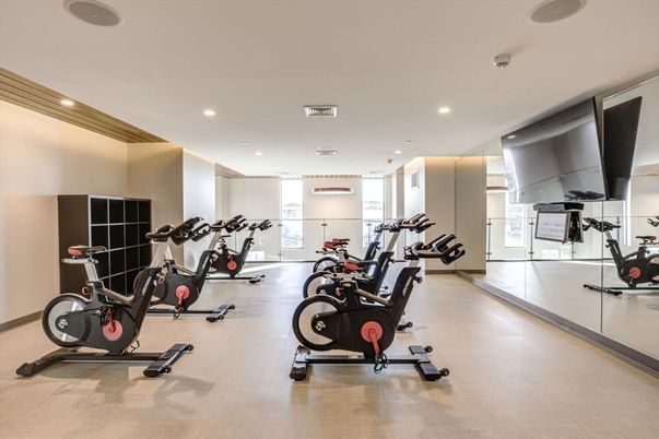 Fitness Equipment, Gym, Interior, Recessed Lighting