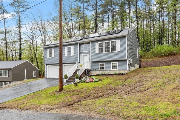 Attached, Backyard, Exterior, Facade, Solar Panels, Raised Ranch