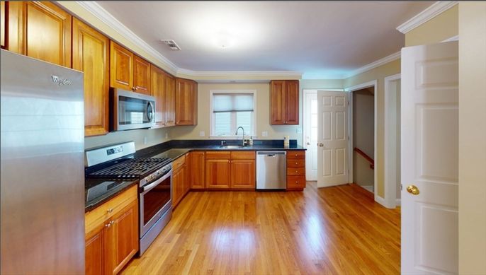 Interior, Kitchen, Wood Texture Flooring