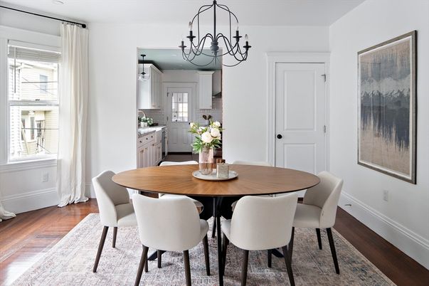 Chandelier, Dining room, Interior, Kitchen, Wood Texture Flooring