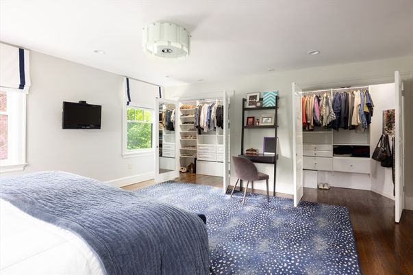 Bedroom, Home Office, Interior, Recessed Lighting, Wood Texture Flooring