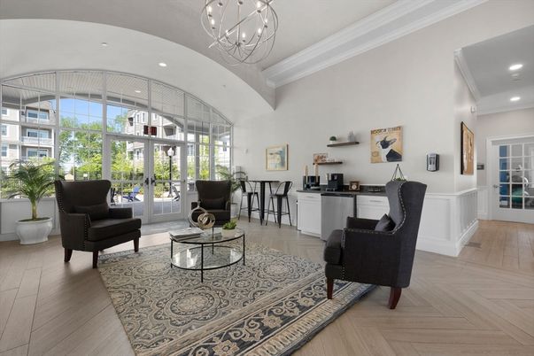 Chandelier, Interior, Living room, Recessed Lighting, Wood Texture Flooring