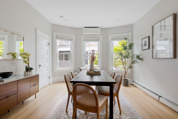 Dining room, Interior, Wood Texture Flooring