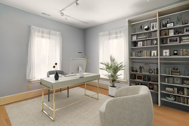 Home Office, Interior, Wood Texture Flooring