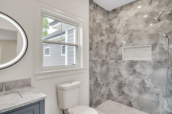 Bathroom, Interior, Marble Walls