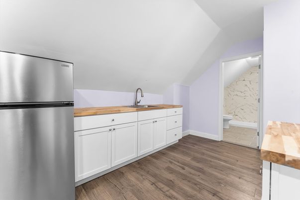 Bathroom, Interior, Kitchen, Marble Walls, Wood Texture Flooring