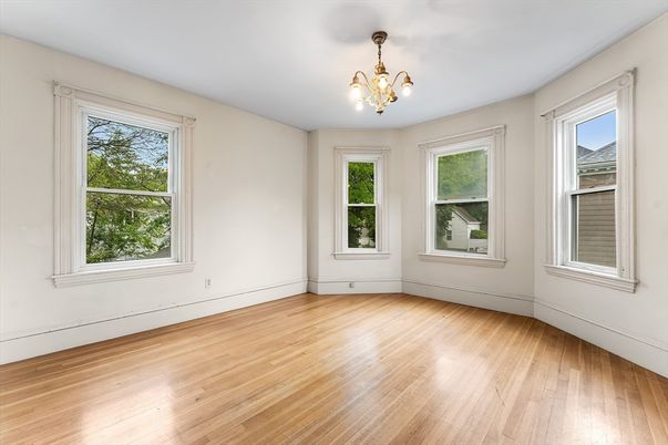 Chandelier, Empty room, Interior, Wood Texture Flooring