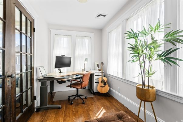 Home Office, Interior, Wood Texture Flooring