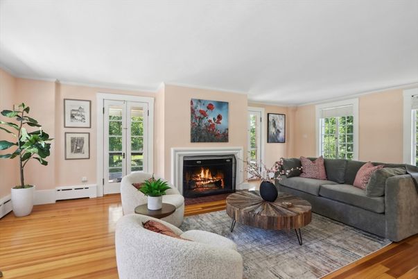 Fireplace, Interior, Living room, Wood Texture Flooring
