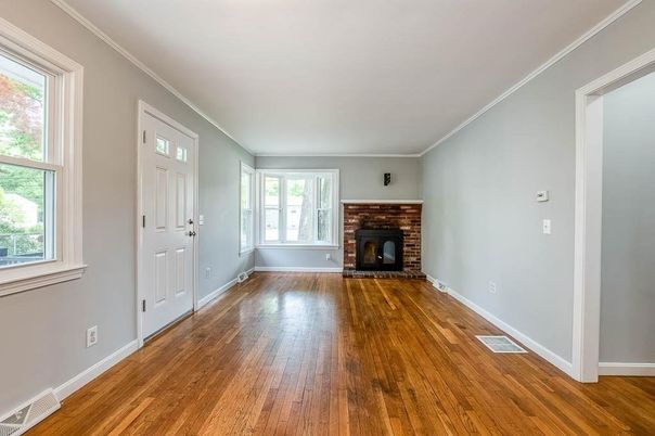 Empty room, Fireplace, Interior, Wood Texture Flooring