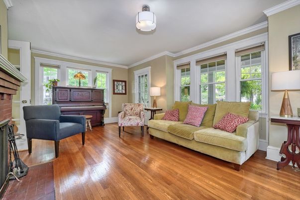 Fireplace, Interior, Living room, Piano, Wood Texture Flooring