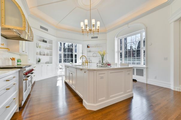 Interior, Kitchen, Pendant Lights, Wood Texture Flooring