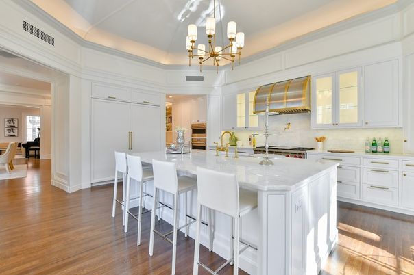 Chandelier, Interior, Kitchen, Recessed Lighting, Wood Texture Flooring