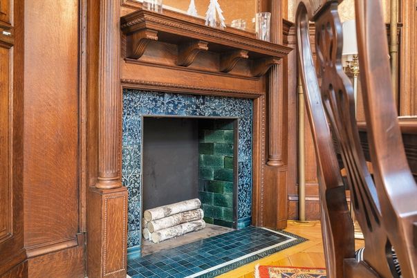 Fireplace, Interior, Wood Texture Flooring
