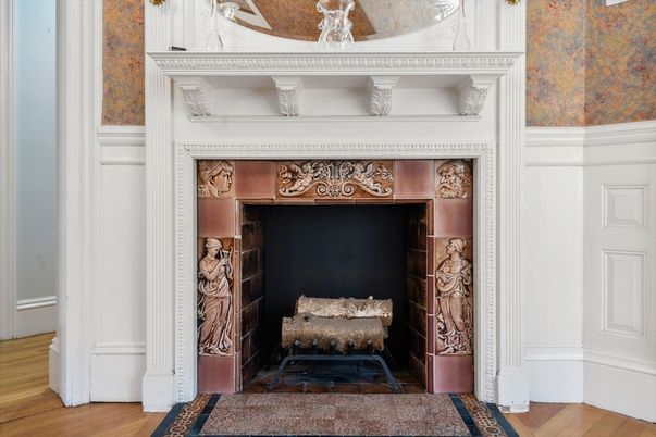 Fireplace, Interior, Wood Texture Flooring