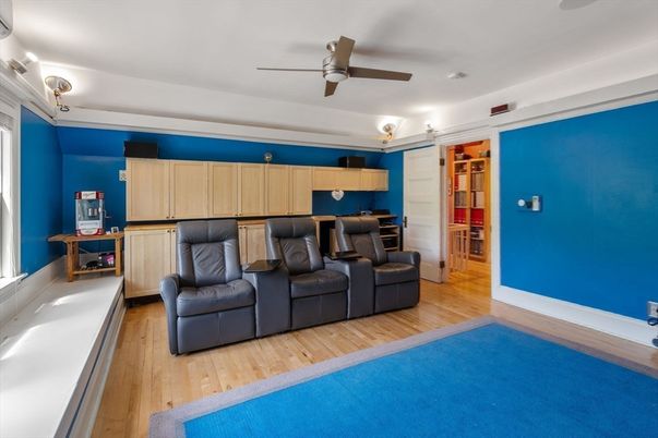 Home Theatre Room, Interior, Wood Texture Flooring