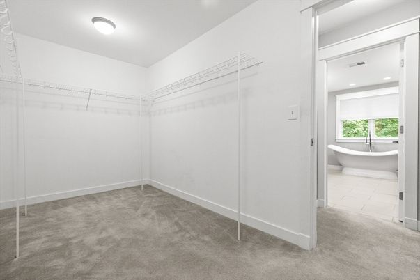 Bathroom, Free Standing Baths, Interior, Recessed Lighting, Walk-in Closets