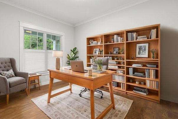 Home Office, Interior, Wood Texture Flooring