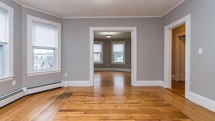 Empty room, Interior, Wood Texture Flooring