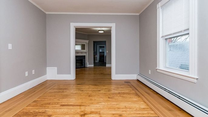 Empty room, Fireplace, Interior, Wood Texture Flooring