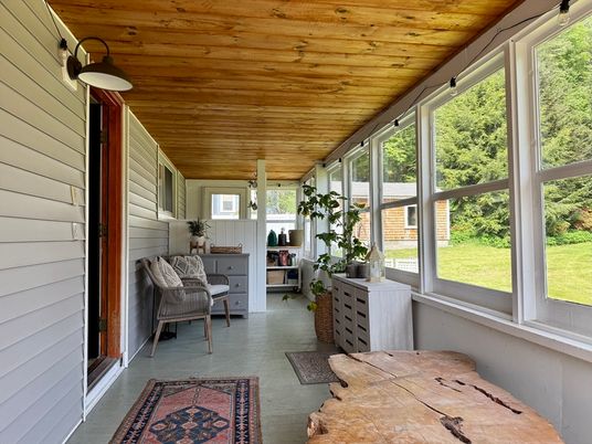 Interior, Sun Room, Wooden Ceilings