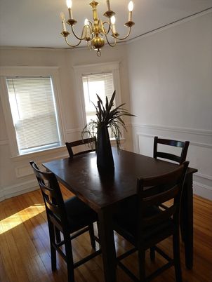 Chandelier, Dining room, Interior, Wood Texture Flooring