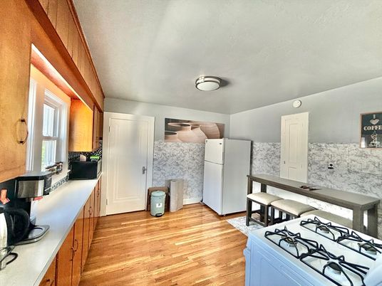 Interior, Kitchen, Wood Texture Flooring