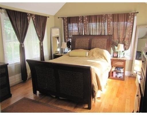 Bedroom, Interior, Wood Texture Flooring
