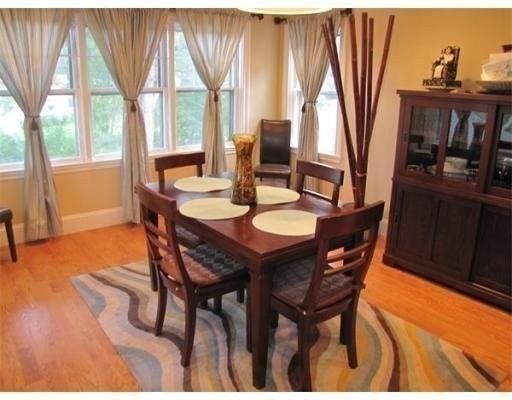 Dining room, Interior, Wood Texture Flooring