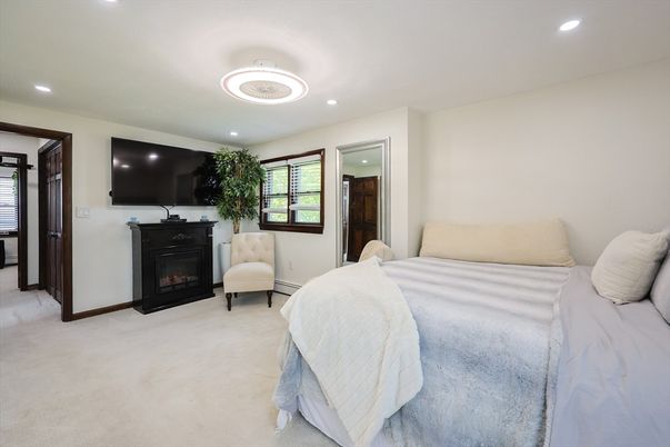 Bedroom, Fireplace, Interior, Recessed Lighting