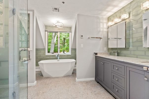 Bathroom, Free Standing Baths, Glass Shower, Interior