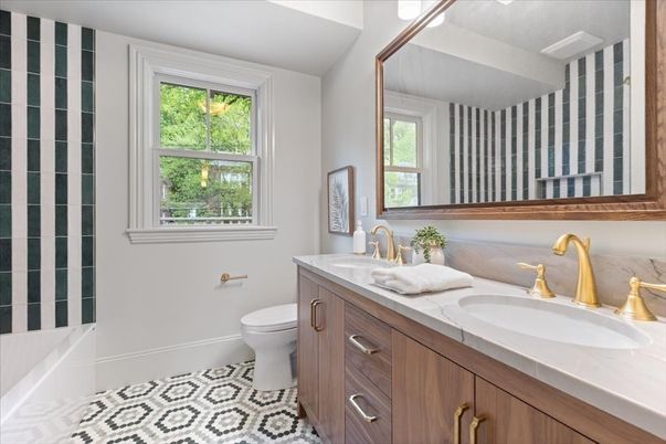 Bathroom, Dual Sink Vanities, Interior, Tile Countertops