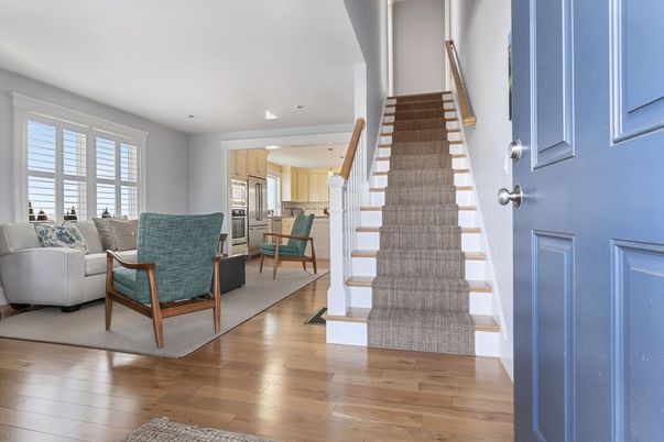 Interior, Kitchen, Living room, Recessed Lighting, Stainless Steel Appliances, Wood Texture Flooring