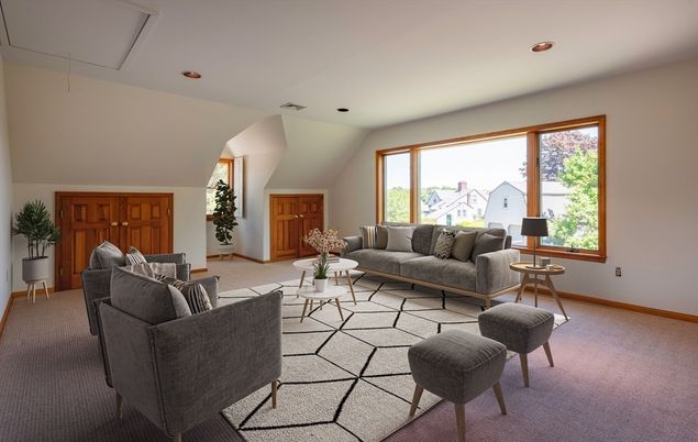 Interior, Living room, Recessed Lighting
