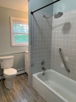 Bathroom, Interior, Wood Texture Flooring