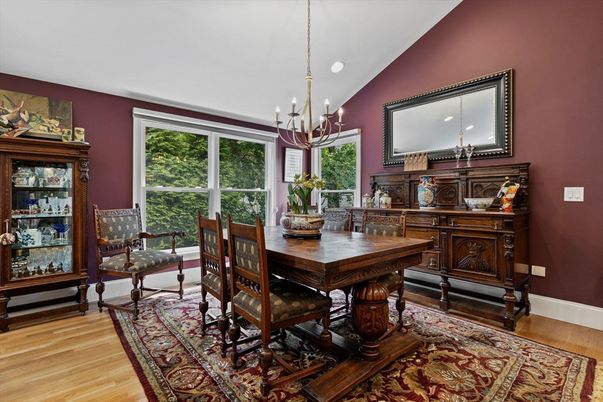 Chandelier, Dining room, Interior, Pendant Lights, Wood Texture Flooring