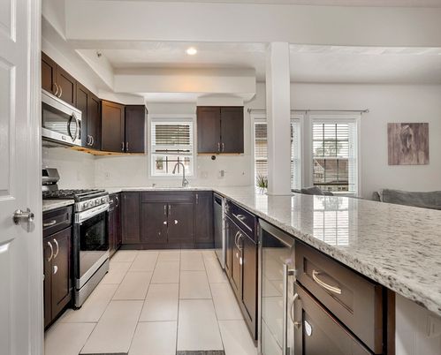 Interior, Kitchen, Recessed Lighting, Stainless Steel Appliances