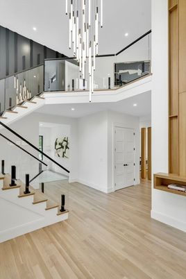 Interior, Pendant Lights, Recessed Lighting, Wood Texture Flooring