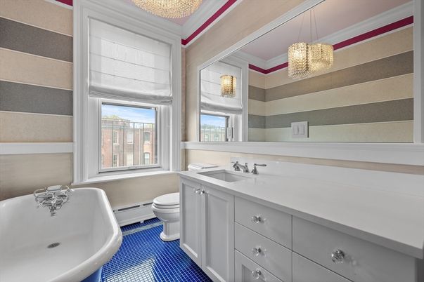 Bathroom, Chandelier, Interior