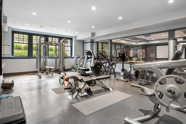 Fitness Equipment, Gym, Interior, Recessed Lighting