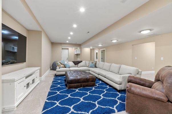 Interior, Living room, Recessed Lighting