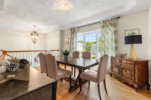 Chandelier, Dining room, Interior, Wood Texture Flooring