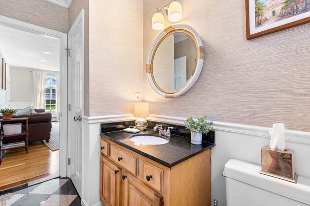 Bathroom, Interior, Recessed Lighting, Wood Texture Flooring