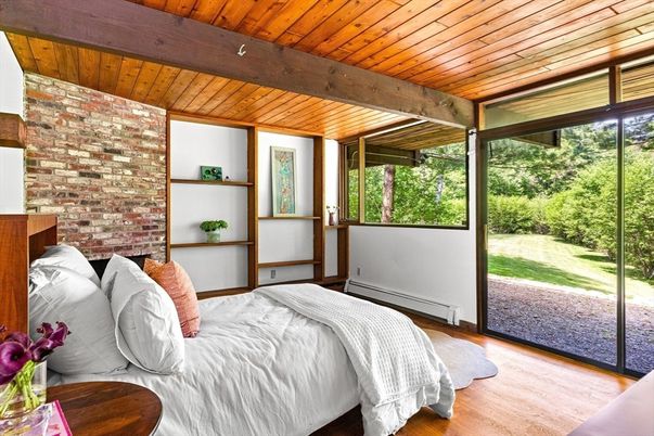 Bedroom, Interior, Stone Walls, Wooden Beams, Wooden Ceilings, Wood Texture Flooring