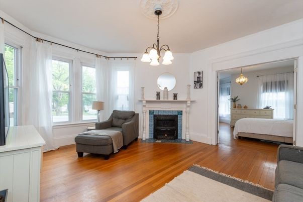 Chandelier, Fireplace, Interior, Pendant Lights, Wood Texture Flooring