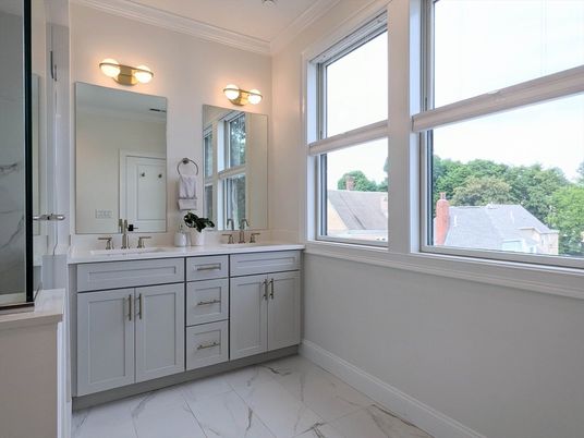 Bathroom, Dual Sink Vanities, Interior, Marble